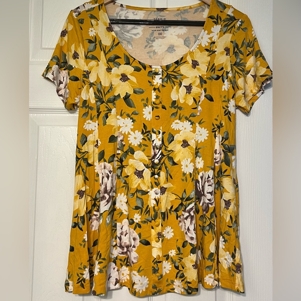 Floral Yellow Top